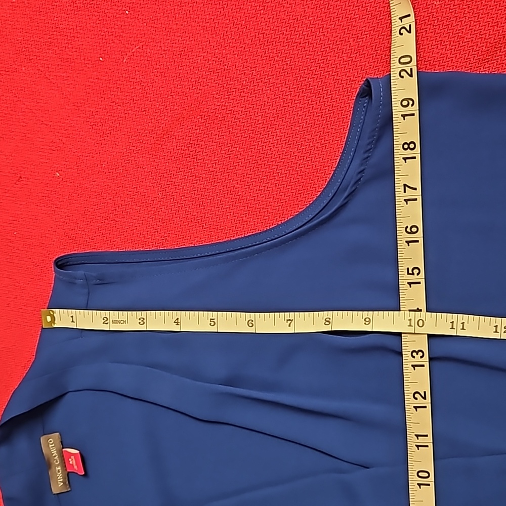 VINCE CAMUTO sleeveless royal blue tank top Medium v neck flowy - Picture 5 of 7